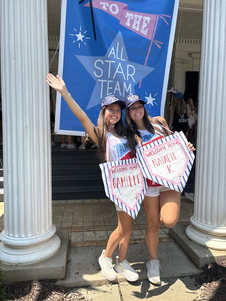 Students together at a sorority event.